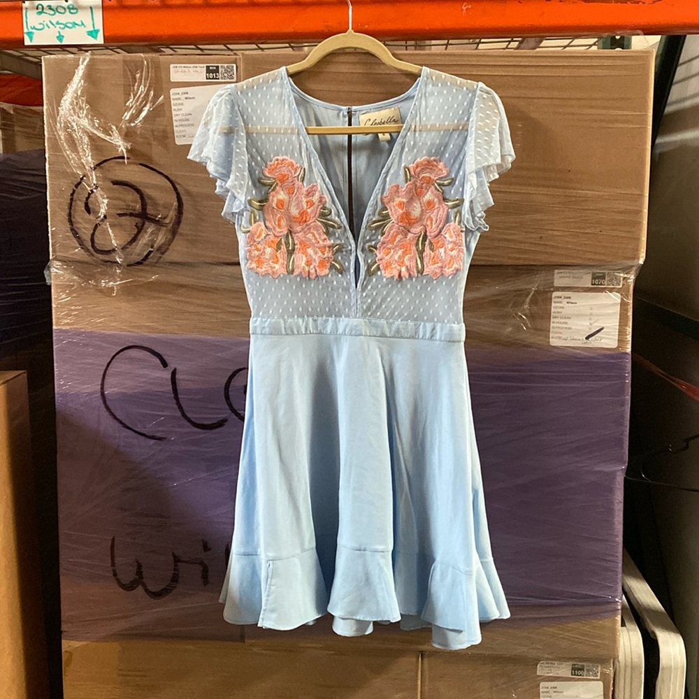 A beautiful light blue dress. Perfect for Easter or a Spring luncheon… 💙